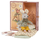 Load image into Gallery viewer, Levlovs Mouse Noah in Stamp Holder Box with Bedding
