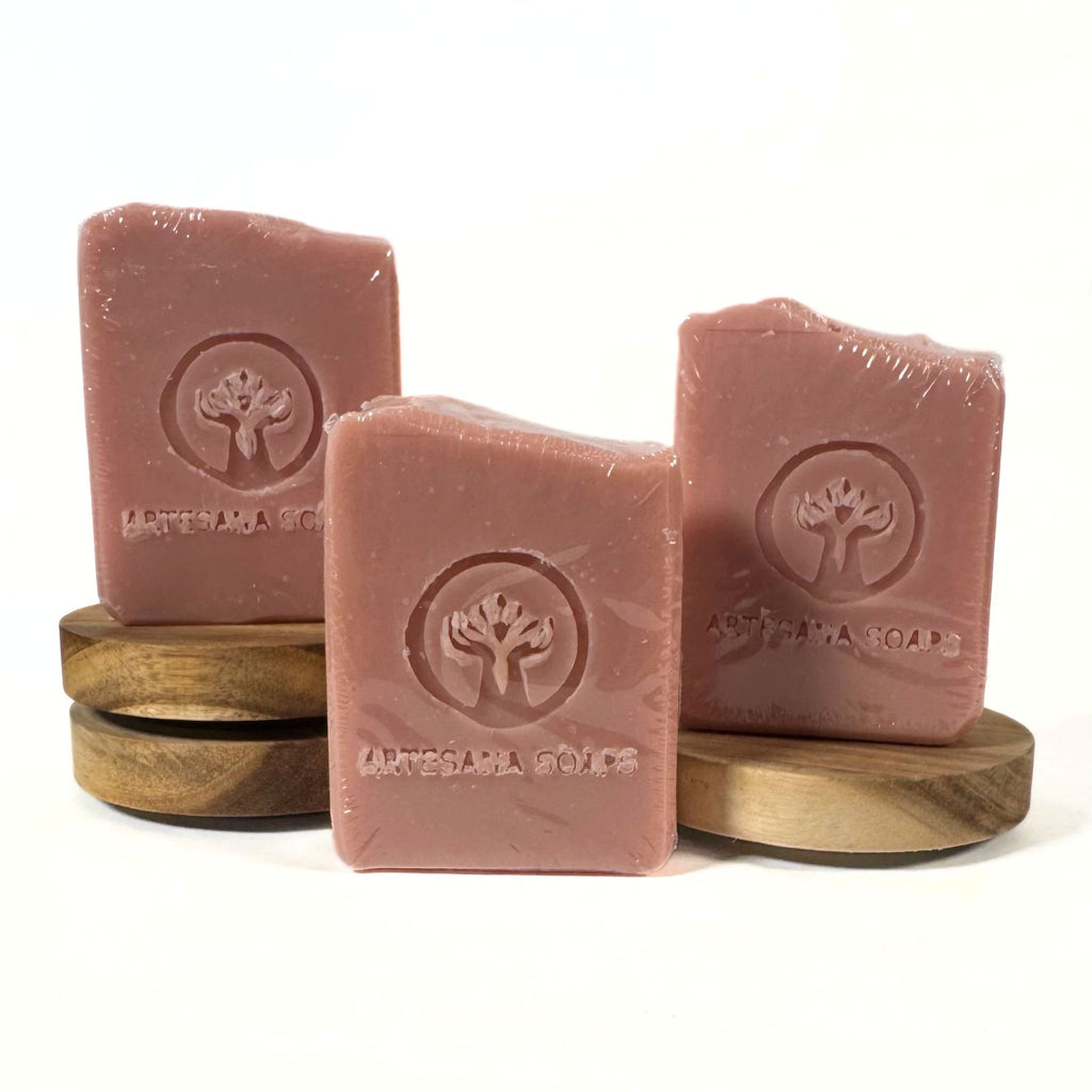 Almond handmade soap bar by Artesana Soaps.