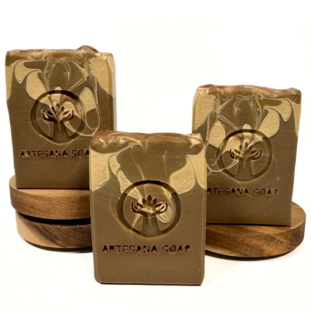 Drunken Latte handmade artisan soap bar by Artesana Soaps.
