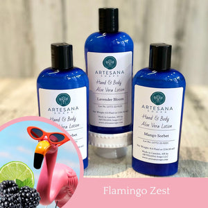 Flamingo Zest Hand & Body Aloe Vera Lotion