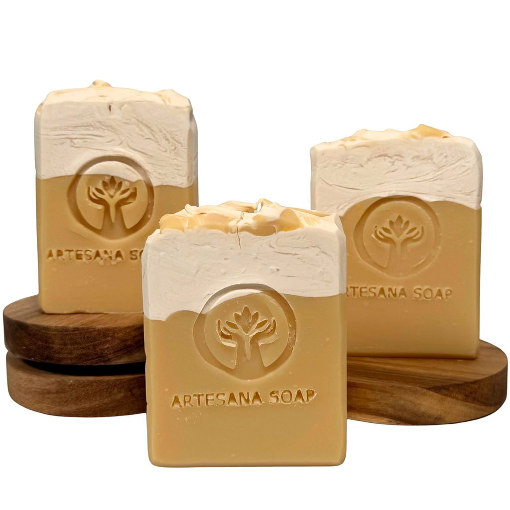 Go Bananas! handmade soap bar by Artesana Soaps.