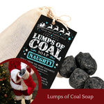 Load image into Gallery viewer, Lumps of Coal handmade soap Christmas stocking stuffer by Artesana Soaps
