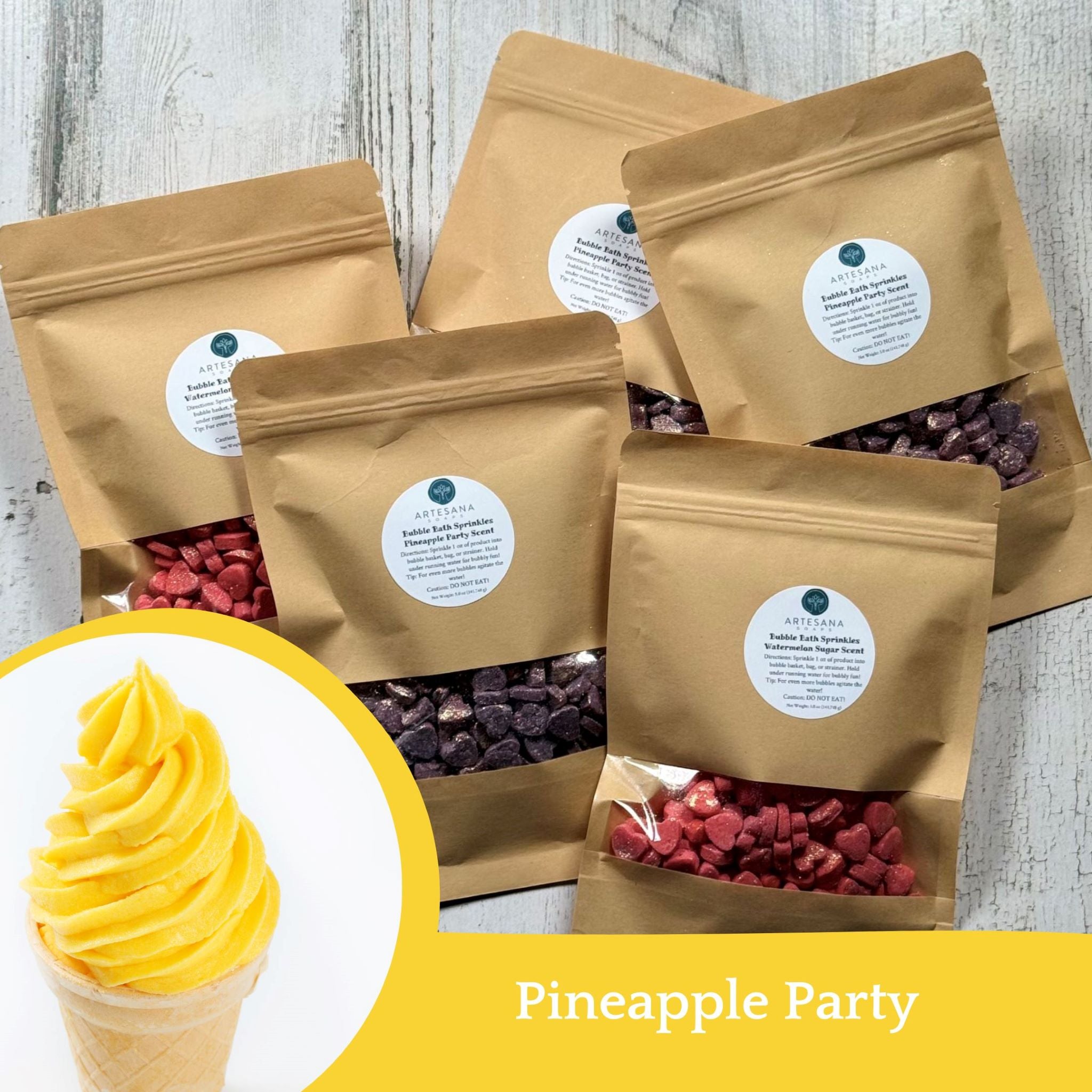 Bubble Bath Sprinkles - Pineapple Party Scent