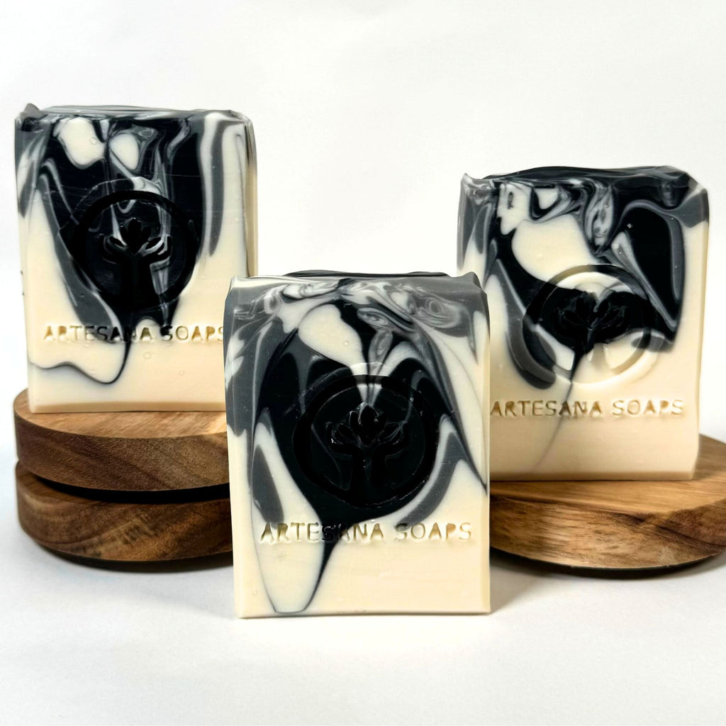 The Boss men's cologne-scented handmade soap bar by Artesana Soaps.
