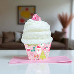 Load image into Gallery viewer, Christmas Cozy Cupcake Socks with Scrunchie
