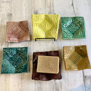 Artisan Clay Square Soap Dishes