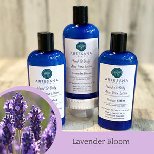 Lavender Bloom Hand & Body Aloe Vera Lotion w/ Magnesium